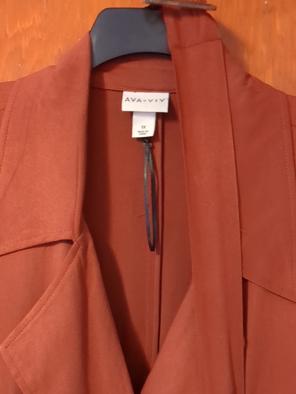 Ava & Viv Rust Sleeveless Belted Suit Dress